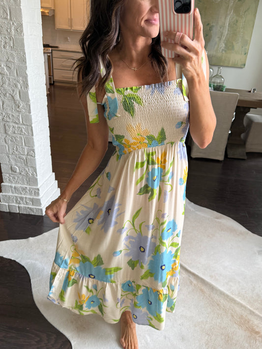 Fresh Cut Maxi Dress- Cream