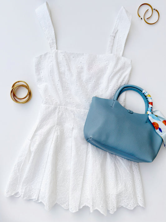 Kylie Romper- White Eyelet