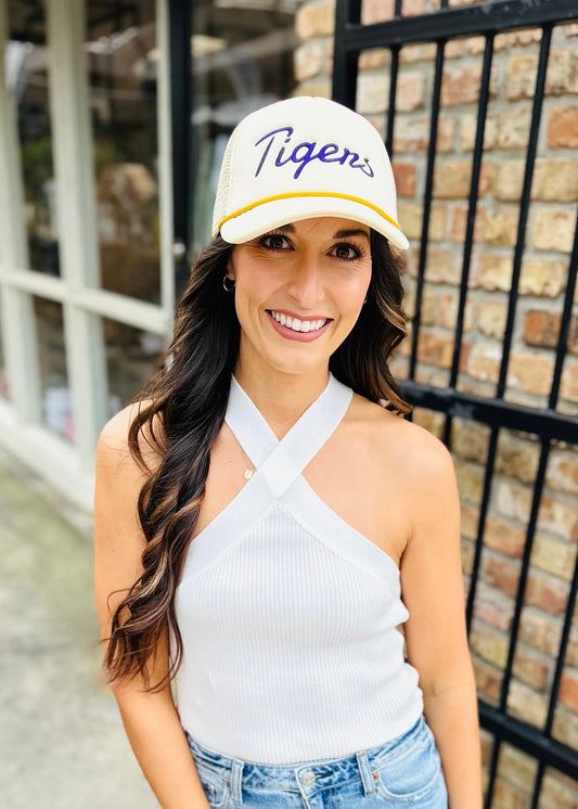 Tigers Unisex Trucker Hat- Ivory