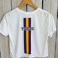 LSU Crop Tee- White