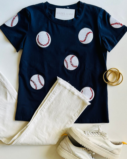 Baseball Tee- Blue