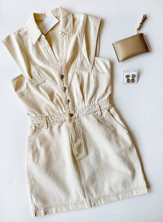 Felicite Denim Dress-Natural
