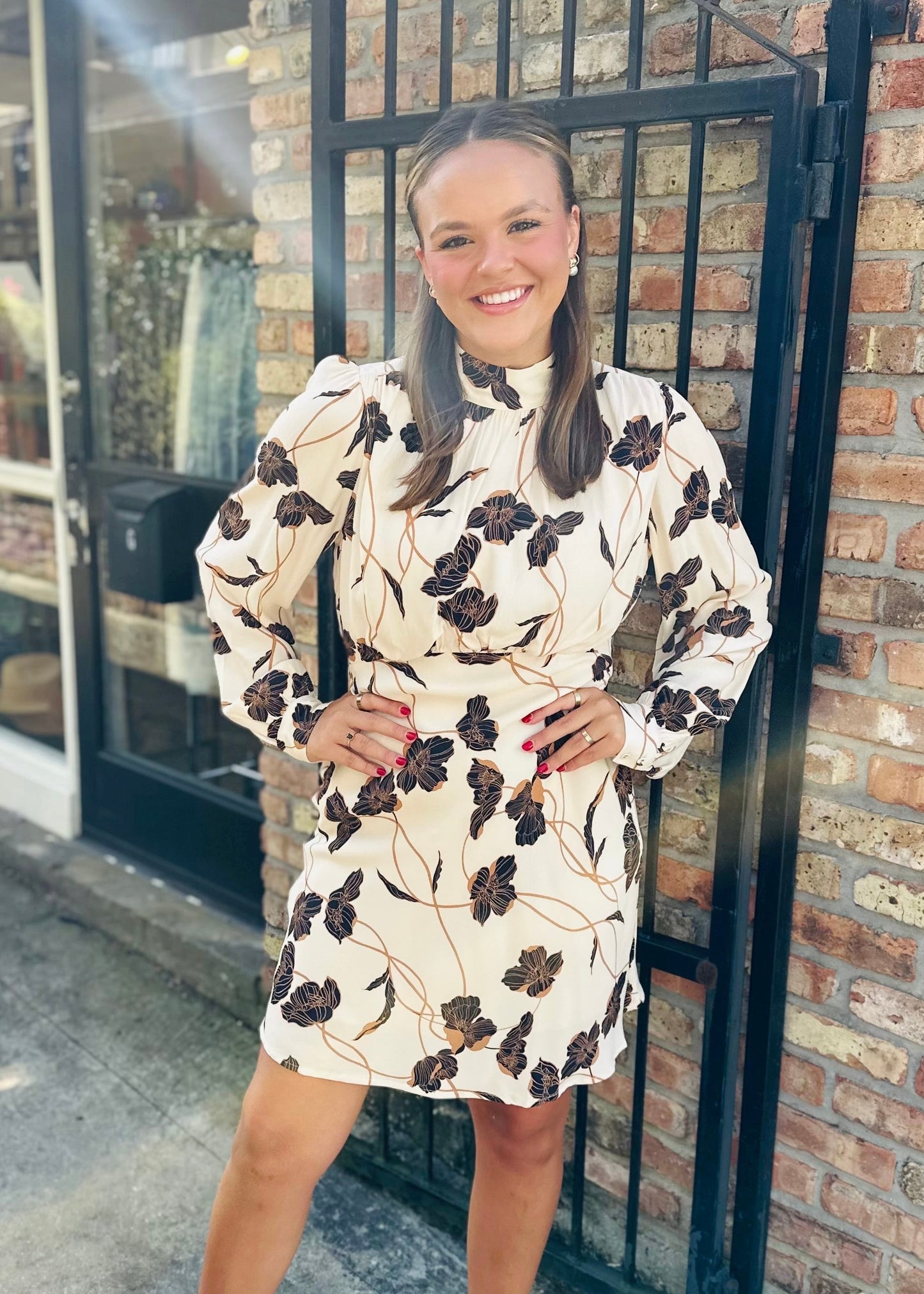 Echoes of Romance Mini Dress- Cream