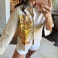 Tiger Striped Button Down