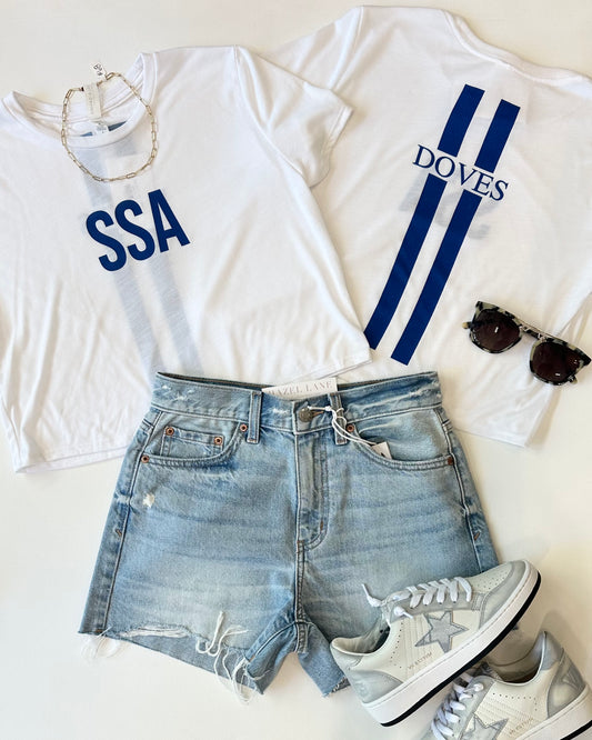 SSA Crop Tee- White