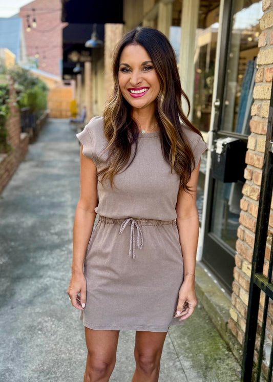 Z Supply Kalani Jersey Dress- Taupe