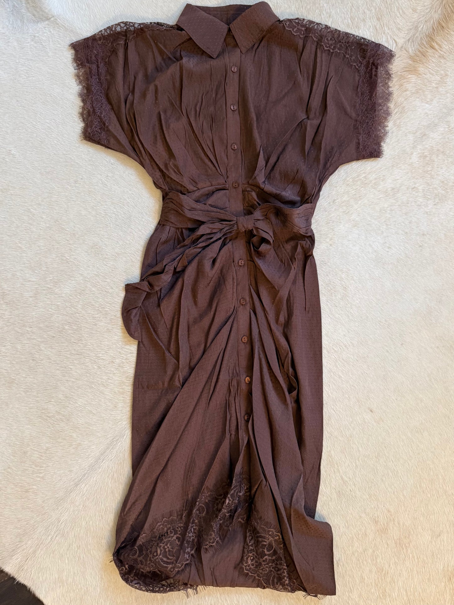 Tori Midi Dress- Walnut