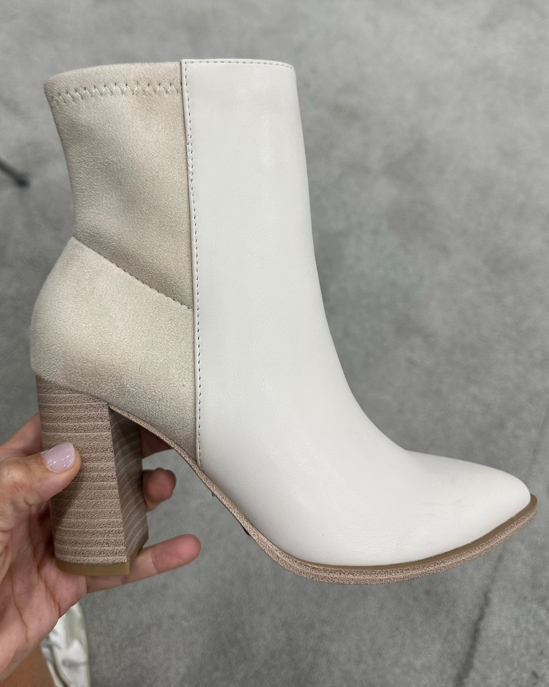 Mover Booties- Ivory & Suede