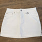 Meaux Denim Mini Skirt- White