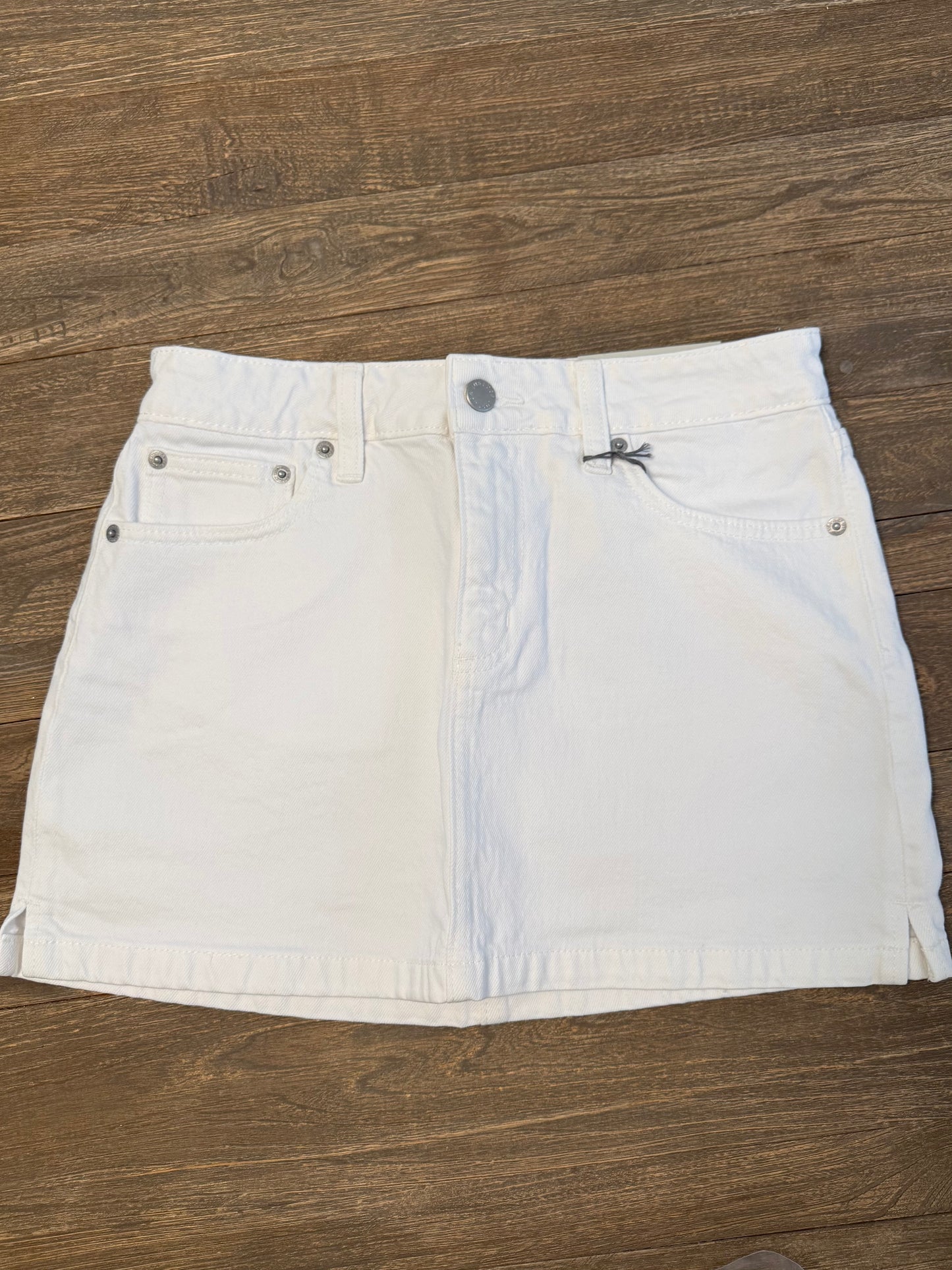 Meaux Denim Mini Skirt- White
