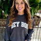 Z Supply Hey Boo Crew Sweatshirt- Black