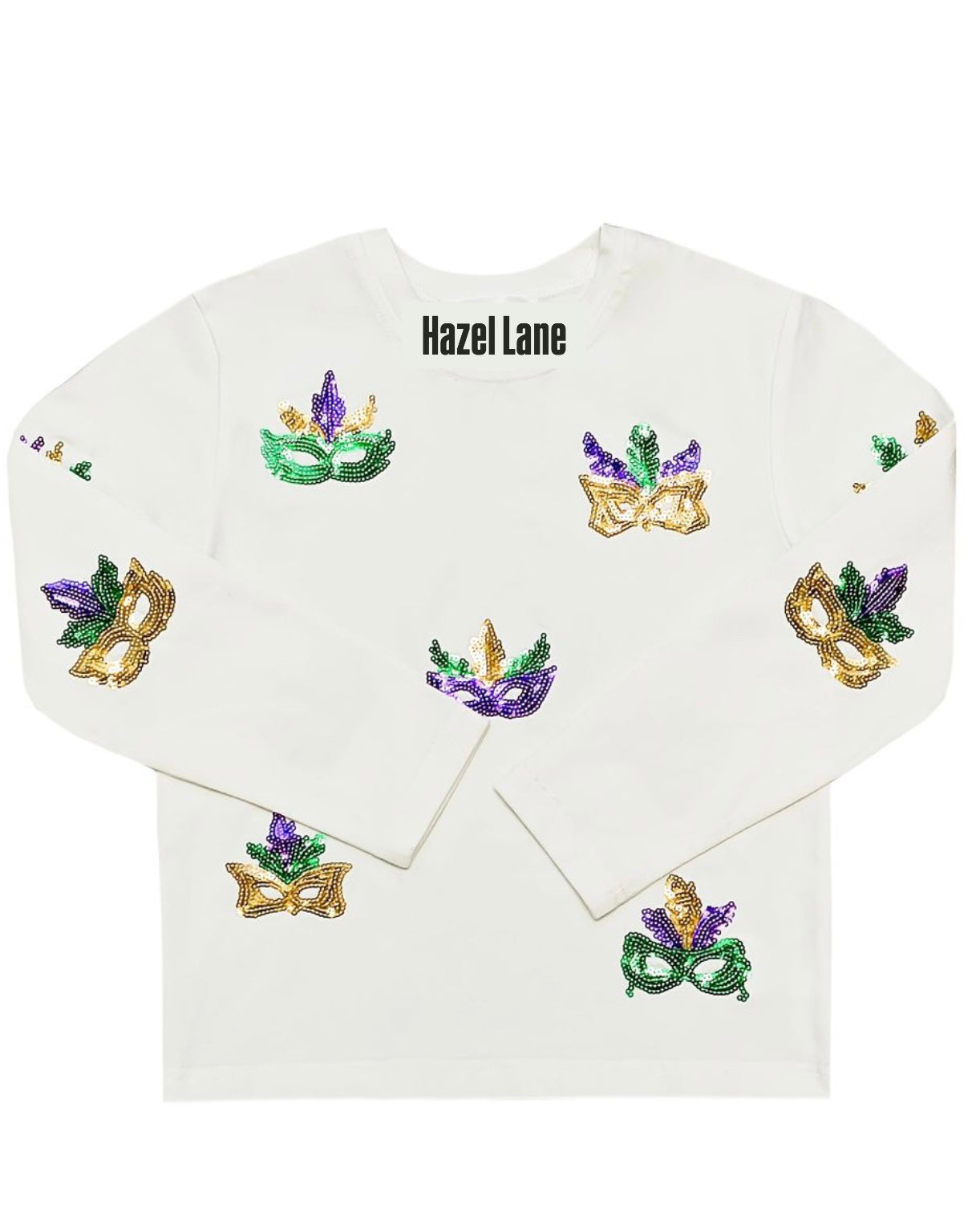 Mardi Gras LS Mask Tee