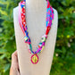 Scarf Necklace- Bright Bird/Mary