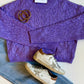 Wisteria Cable Sweater- Purple