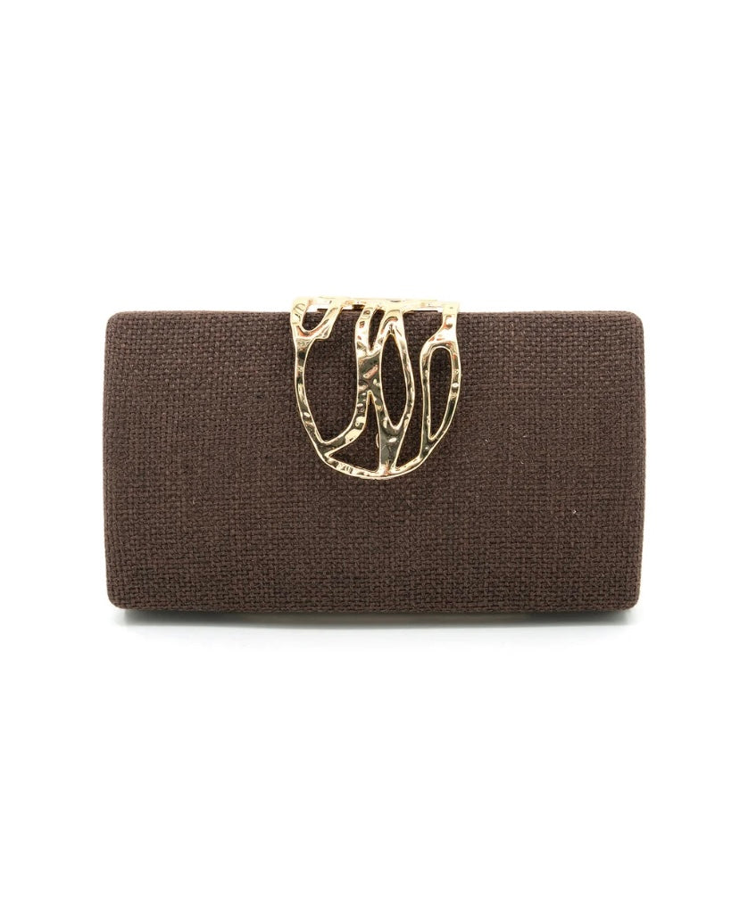 Gaia Clutch- Brown