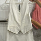 Cam Linen Blend Skirt- Ivory
