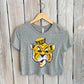 LSU Sailor Mike Crop Tee- Grey