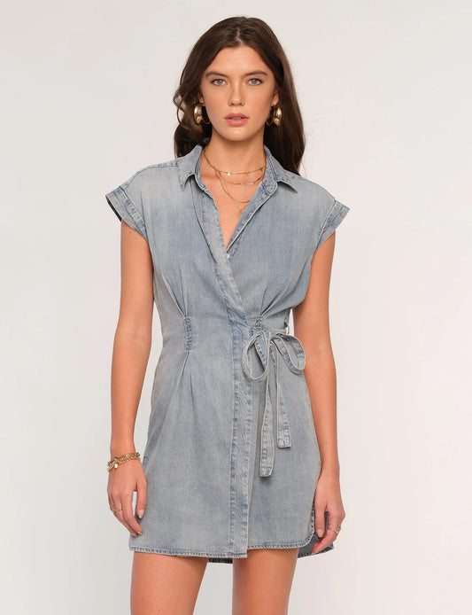 Alexis Denim Dress- Ice