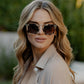 Sunglasses- Demi Beige Tortoise/Brown Lens