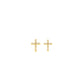 Micro Pave Cross Earrings