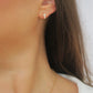 Micro Pave Cross Earrings