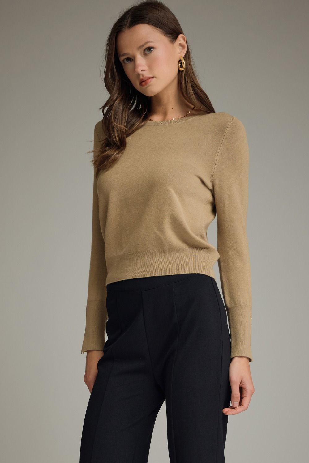Porter Lightweight Sweater- Camel