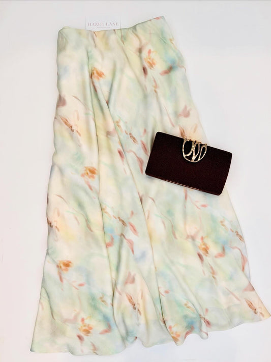 Barbara Satin Skirt - Mint