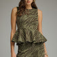 Untamed Zebra Top- Olive