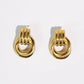 Vintage Stud Earrings- Gold