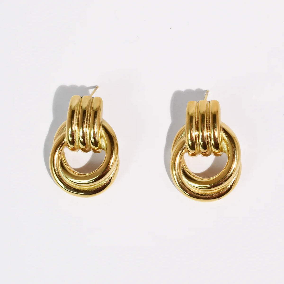 Vintage Stud Earrings- Gold