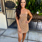 Ian Polka Dot Dress- Brown