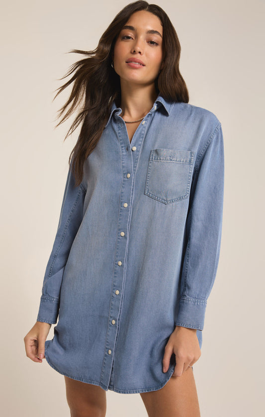 Z Supply Dover Denim Dress- Blue