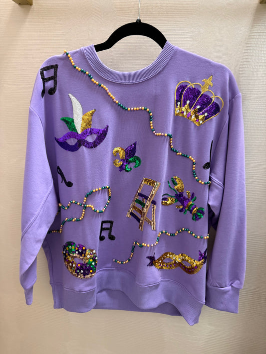 Sarah Mardi Gras Icon Sweatshirt