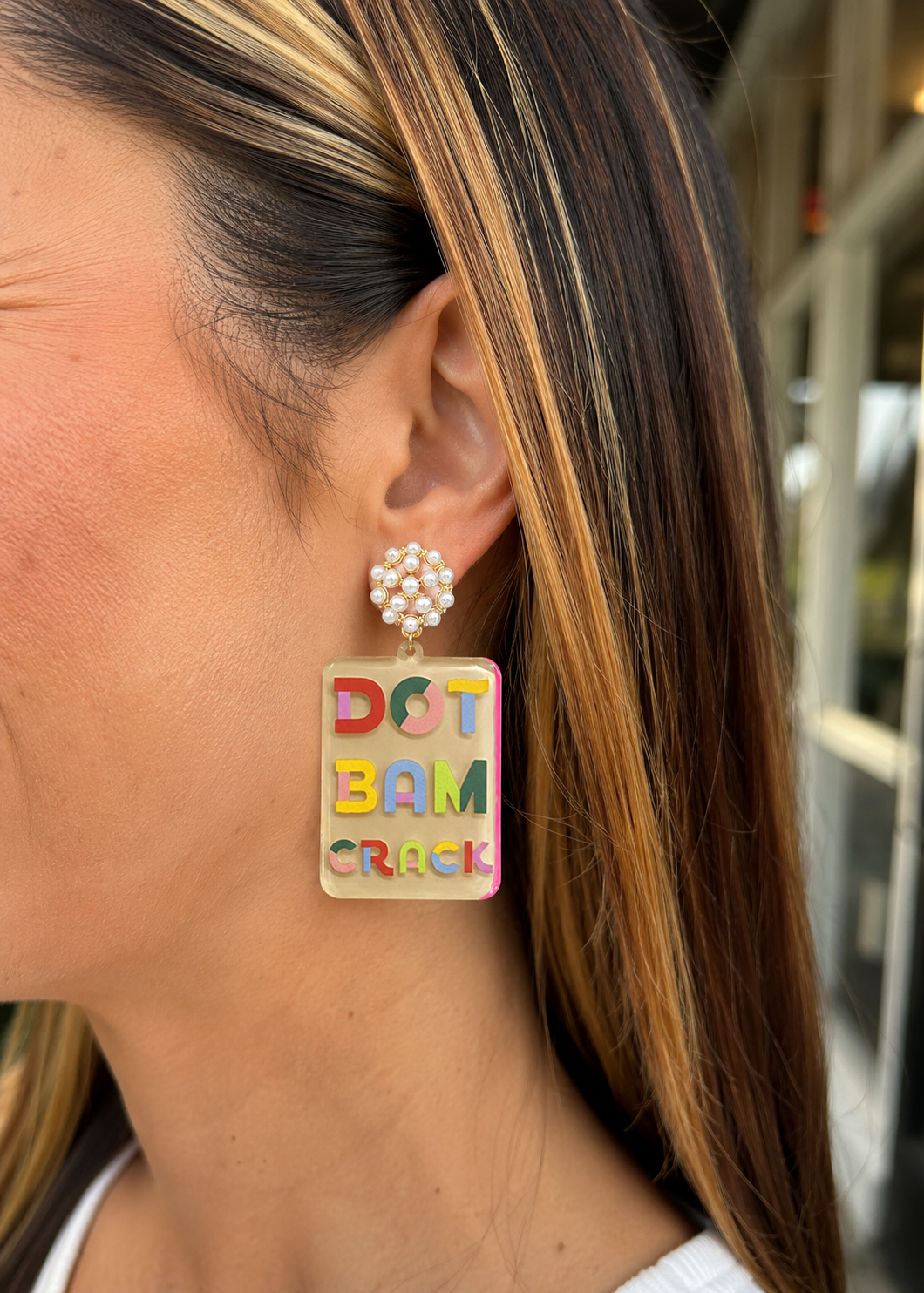 Bam Dot Crack Earrings