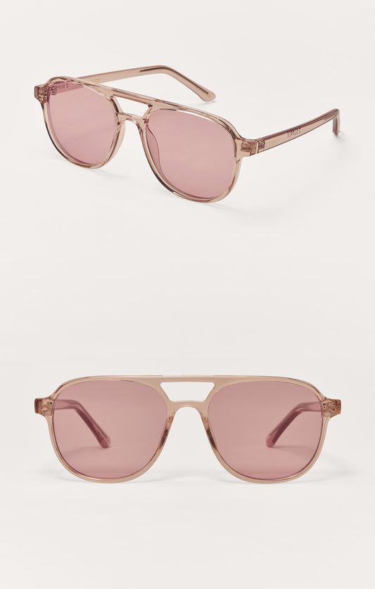 Sunglasses- Z Supply Tourist Rose Crystal Pink