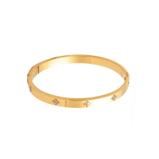 Clover Burst Bracelet- Gold