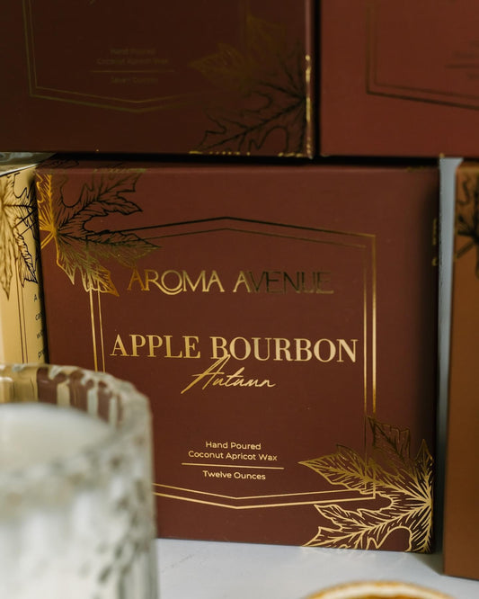 Aroma Avenue Candle- Apple Bourbon