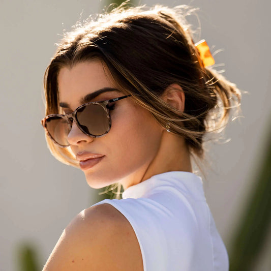 Sunglasses- Drew Blush Pink Tort/Brown