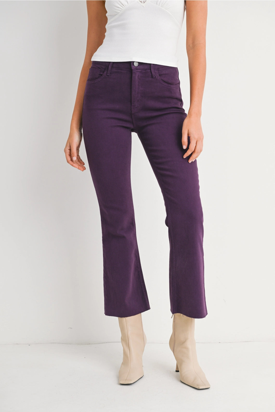 Carrollton HR Cropped Flare- Purple