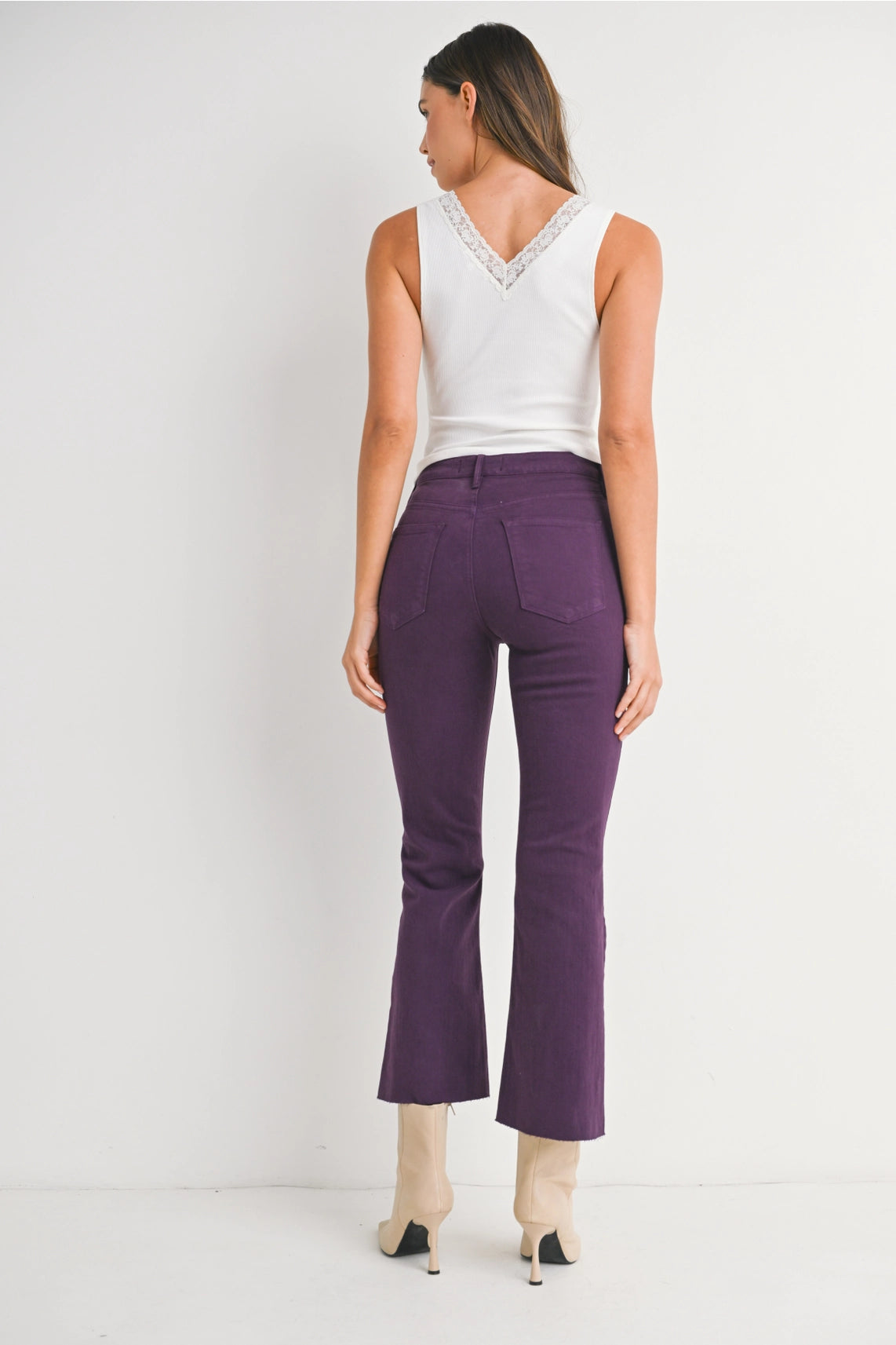 Carrollton HR Cropped Flare- Purple