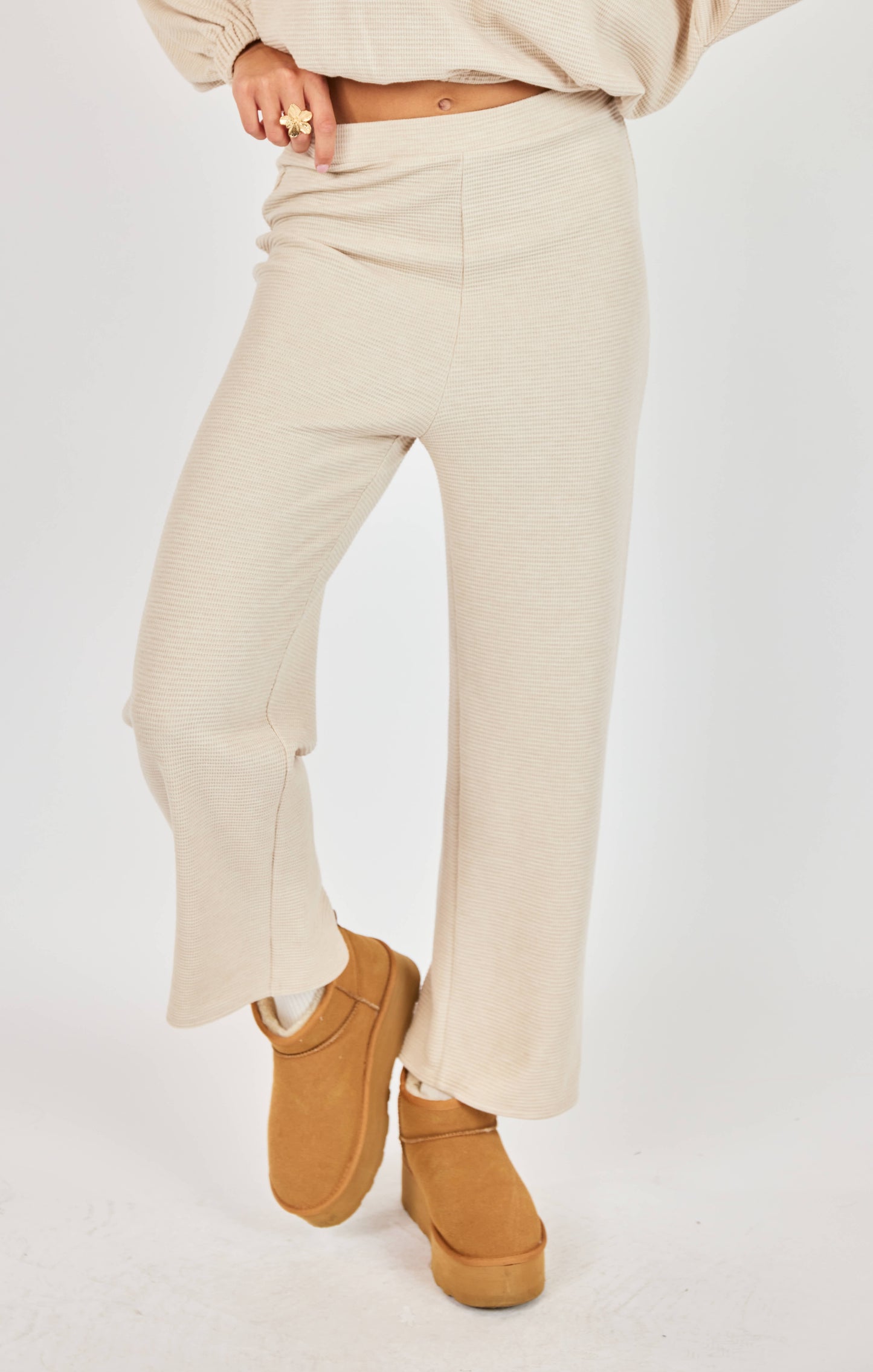 Locket Knit Pants- Oatmeal