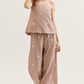 Polka Dot Strapless Top- Mocha
