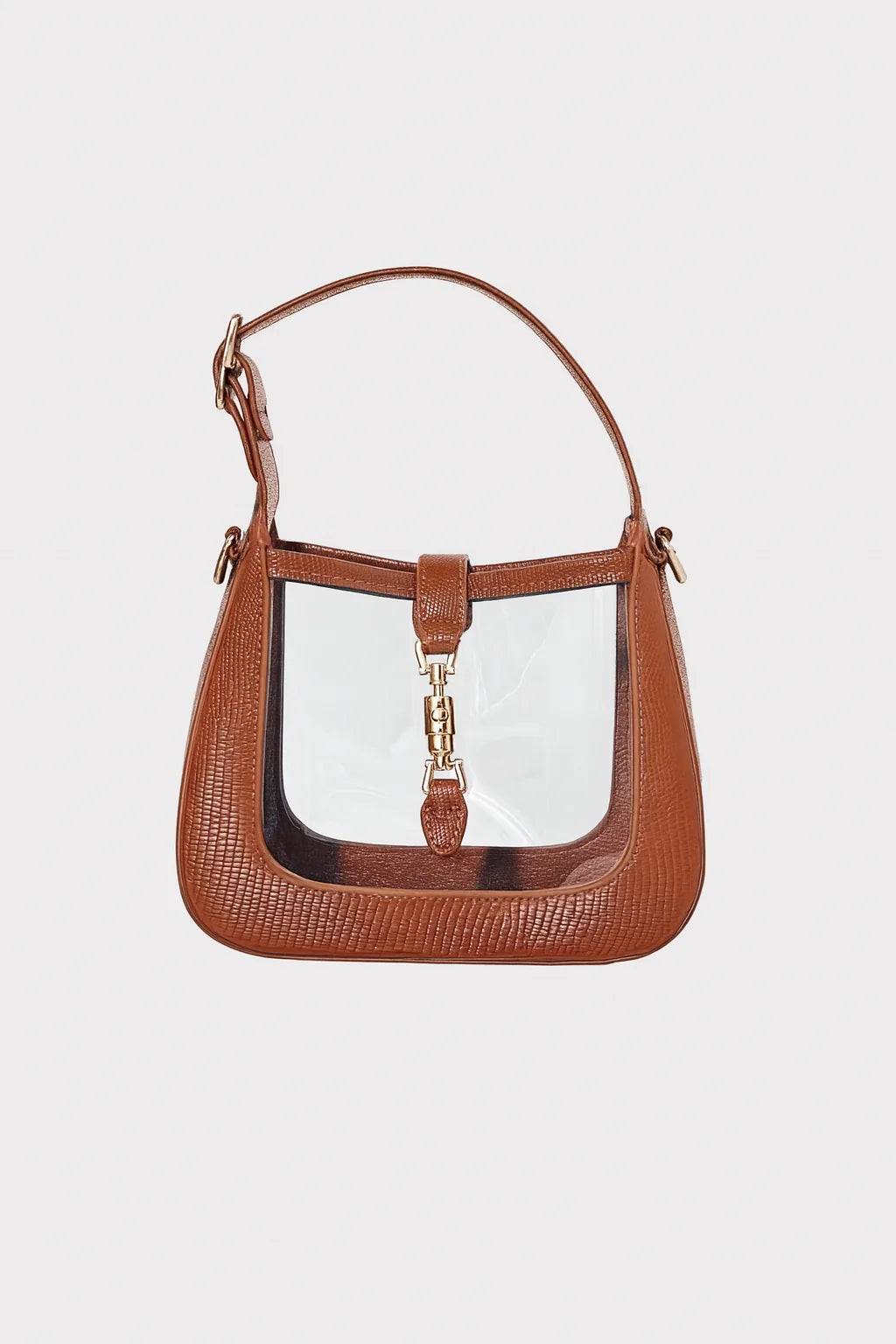 Paige Clear Bag- Saddle