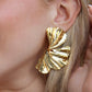 Golden Fan Earrings