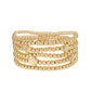 Brandi 5 Row Cross Bracelets- Gold