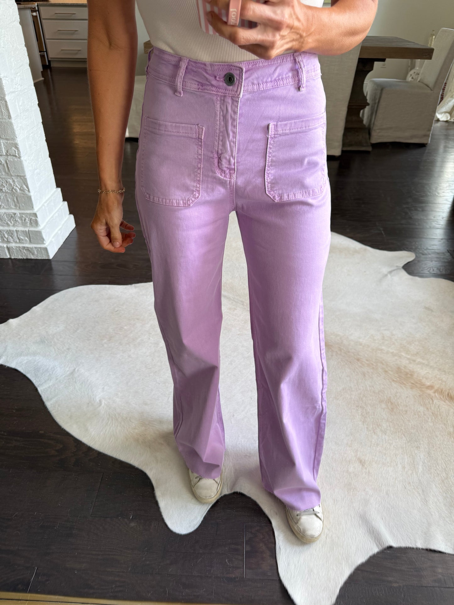 Frenchman Front Pocket Denim- Lilac