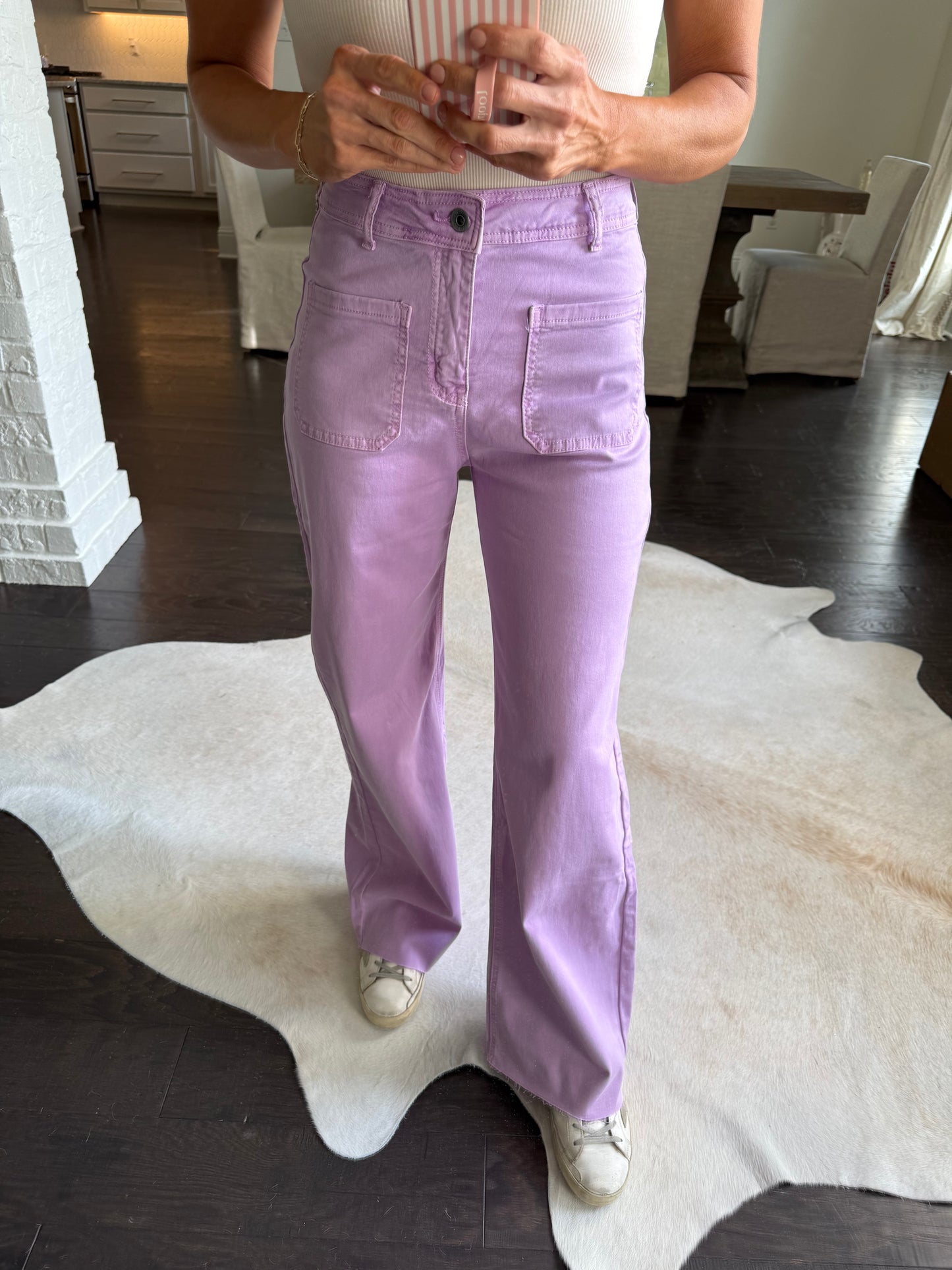 Frenchman Front Pocket Denim- Lilac