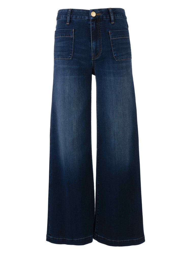 Meg (Contentment) HR Wide Leg Denim- Dark Blue