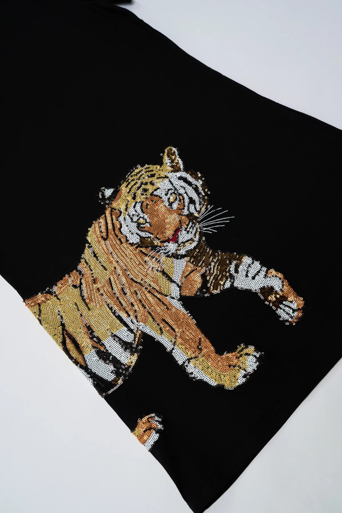 Tiger Wrap Around Dress- Black