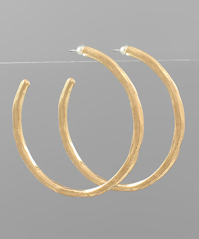 Hammered Hoop Earrings